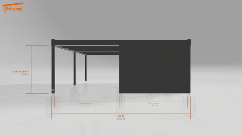 #DE Schweng Flachdachcarport C600+ (ID 42jvqy) #MTG