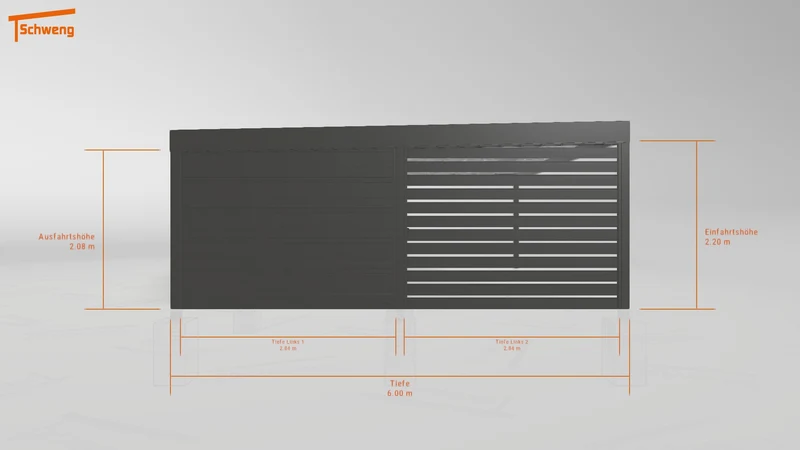#DE Schweng Flachdachcarport C600+ (ID 42jvqy) #MTG