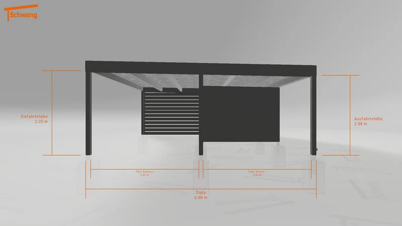 #DE Schweng Flachdachcarport C600+ (ID 42jvqy) #MTG