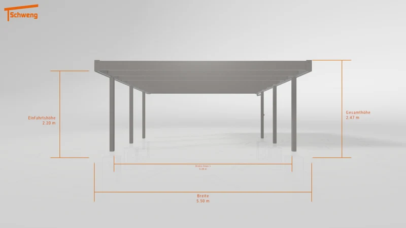 #DE Schweng Flachdachcarport C600 (ID mj75rj)