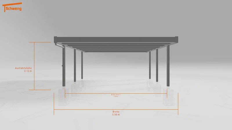#DE Schweng Flachdachcarport C600 (ID mj75rj)