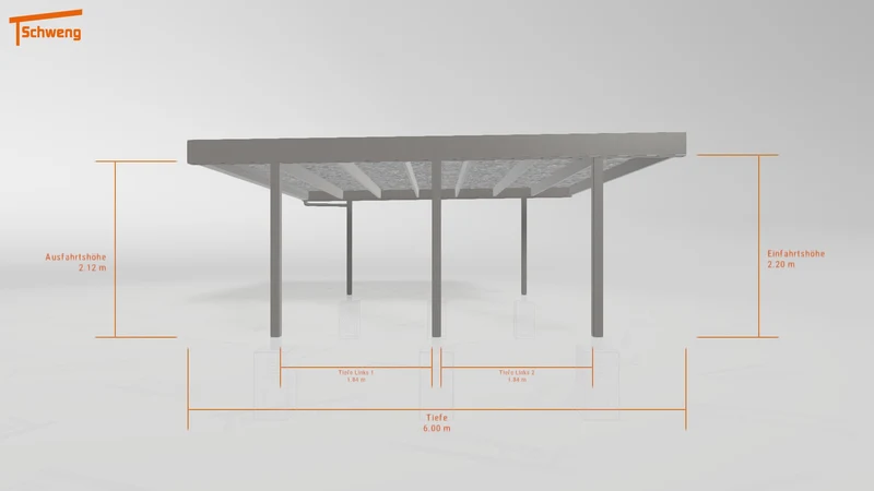 #DE Schweng Flachdachcarport C600 (ID mj75rj)