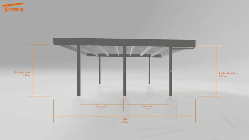 #DE Schweng Flachdachcarport C600 (ID mj75rj)