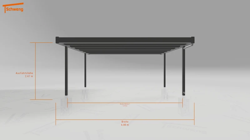#DE Schweng Flachdachcarport C600+ (ID 2qxjxb) #MTG