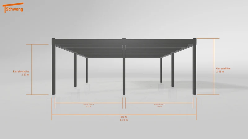 #DE Schweng Flachdachcarport C600 (ID pbj8j2)