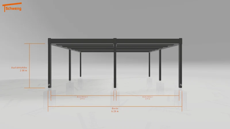 #DE Schweng Flachdachcarport C600 (ID pbj8j2)