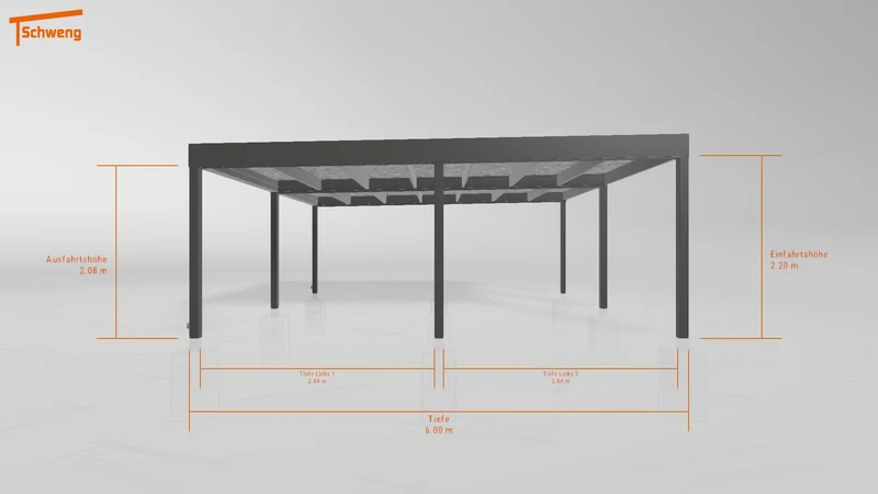 #DE Schweng Flachdachcarport C600 (ID pbj8j2)