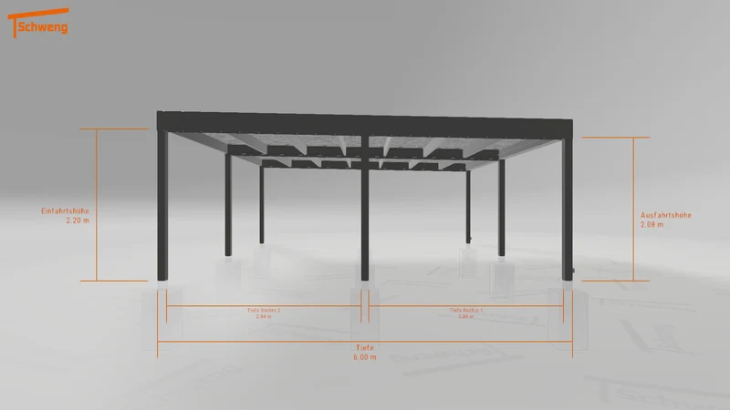 #DE Schweng Flachdachcarport C600 (ID pbj8j2)