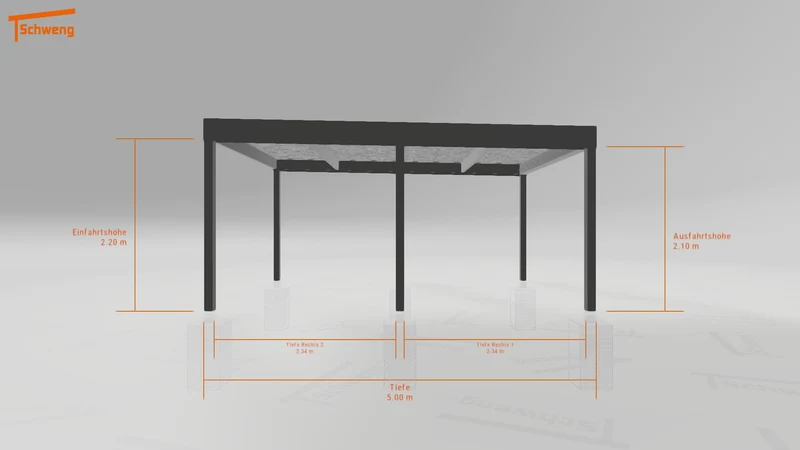 #DE Schweng Flachdachcarport C600 (ID mj77xw)