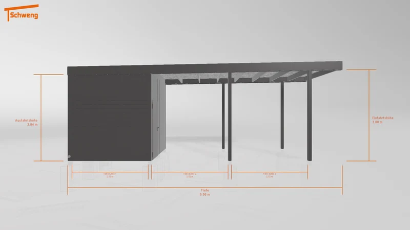 #DE Schweng Flachdachcarport C600+ (ID x7nkm9) #MTG