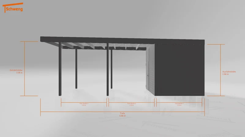 #DE Schweng Flachdachcarport C600+ (ID x7nkm9) #MTG