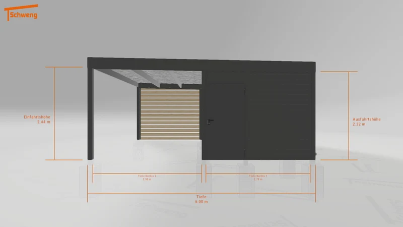 #DE Schweng Flachdachcarport C600 (ID v4rd3n)