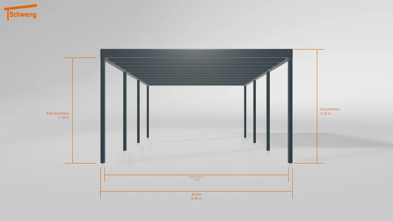 #DE Schweng Flachdachcarport C600+ (ID 85bgdm) #MTG