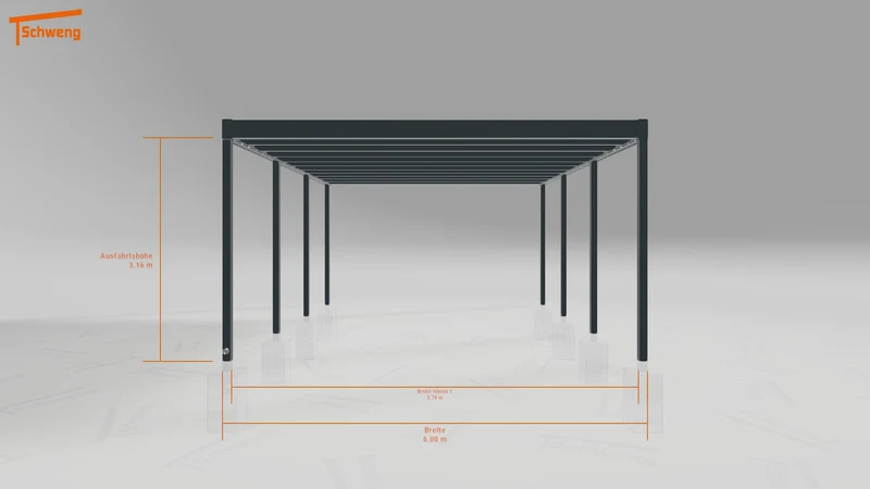 #DE Schweng Flachdachcarport C600+ (ID 85bgdm) #MTG