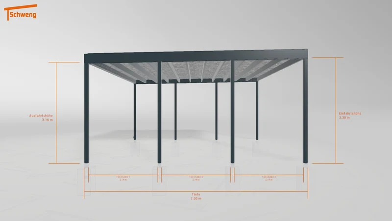 #DE Schweng Flachdachcarport C600+ (ID 85bgdm) #MTG