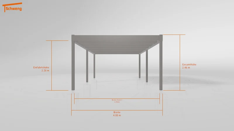#DE Schweng Flachdachcarport C600 (ID ygn753)