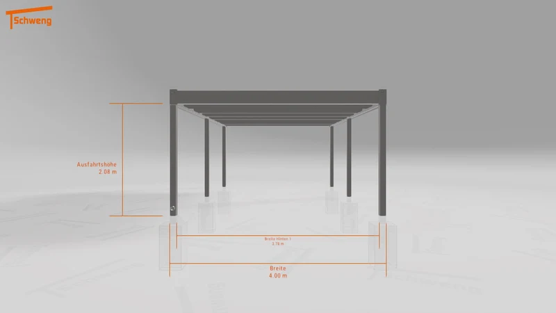 #DE Schweng Flachdachcarport C600 (ID ygn753)