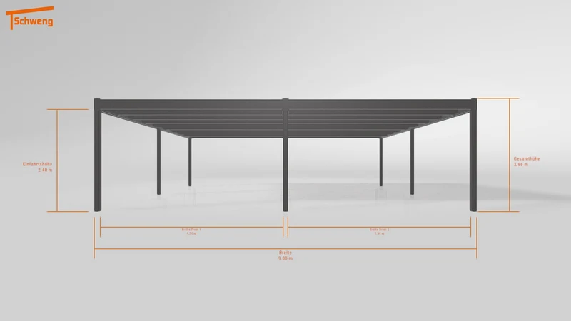 #DE Schweng Flachdachcarport C600 (ID jj9n98)