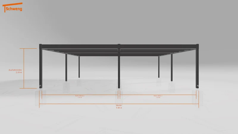 #DE Schweng Flachdachcarport C600 (ID jj9n98)