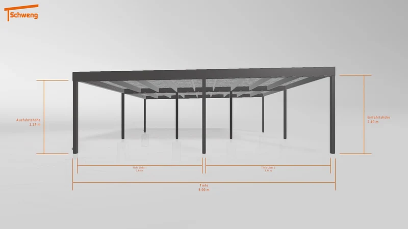 #DE Schweng Flachdachcarport C600 (ID jj9n98)