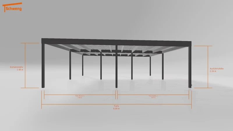 #DE Schweng Flachdachcarport C600 (ID jj9n98)