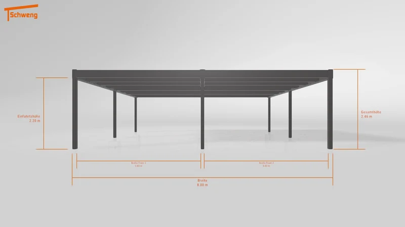 #DE Schweng Flachdachcarport C600 (ID jj9n38)