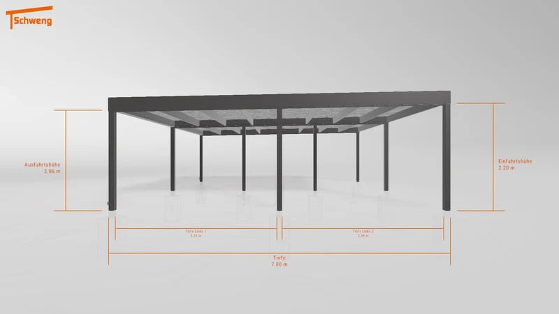 #DE Schweng Flachdachcarport C600 (ID jj9n38)