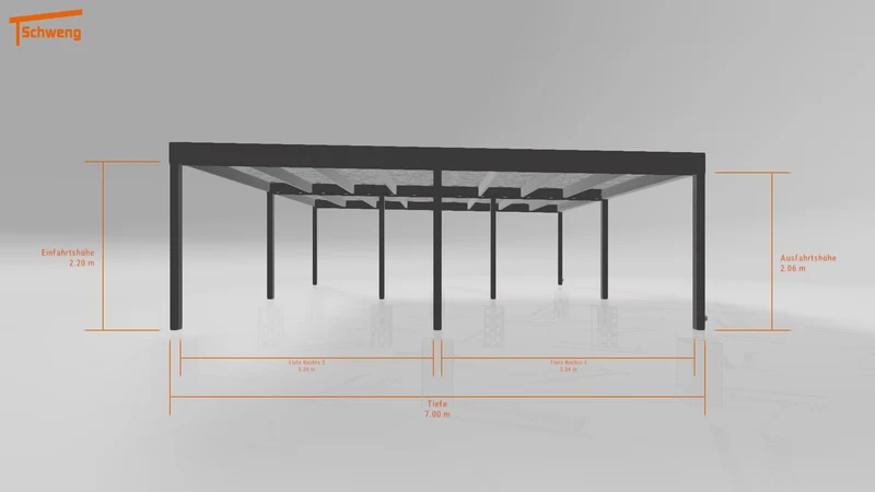 #DE Schweng Flachdachcarport C600 (ID jj9n38)