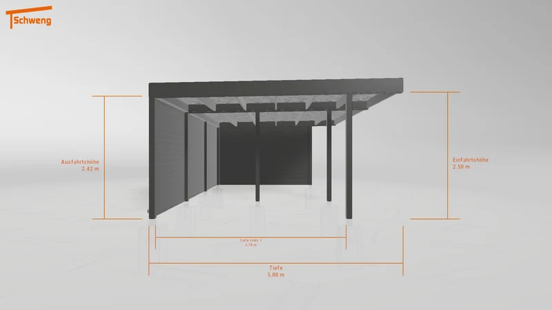 #DE Schweng Flachdachcarport C600 (ID w3n7rw)