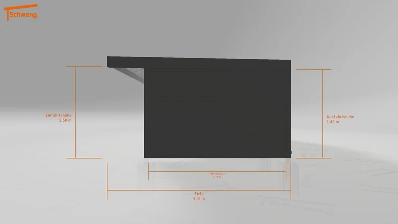 #DE Schweng Flachdachcarport C600 (ID w3n7rw)