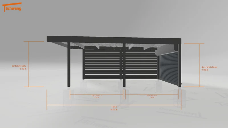 #DE Schweng Flachdachcarport C600 (ID 5mww9k) #MTG