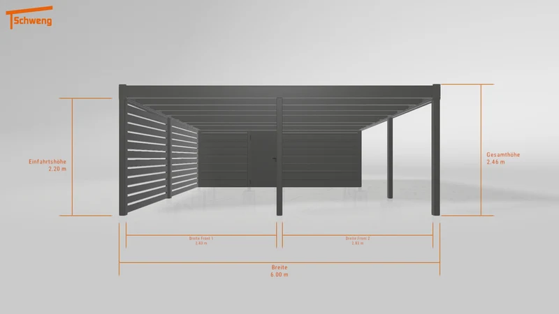 #DE Schweng Flachdachcarport C600+ (ID bkg832) #MTG