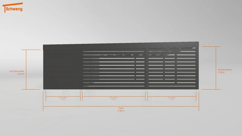 #DE Schweng Flachdachcarport C600+ (ID bkg832) #MTG