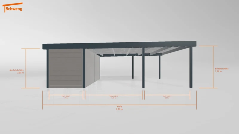 #DE Schweng Flachdachcarport C600 (ID w3nrgw) #MTG