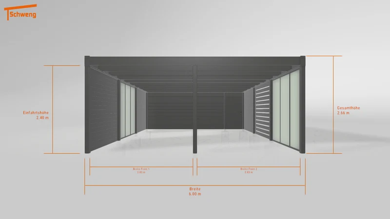 #DE Schweng Flachdachcarport C600 (ID 77mkwv) #MTG