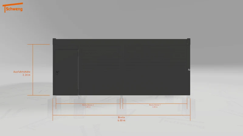#DE Schweng Flachdachcarport C600 (ID 77mkwv) #MTG