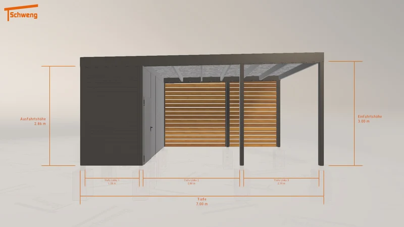 #DE Schweng Flachdachcarport C600+ (ID 42jw5d) #MTG