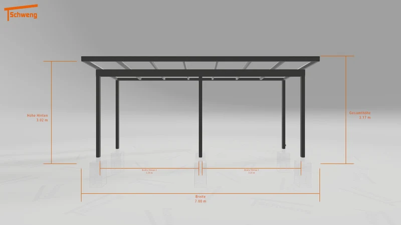 #DE Schweng Pultdachcarport S400 (ID ygn2k8)