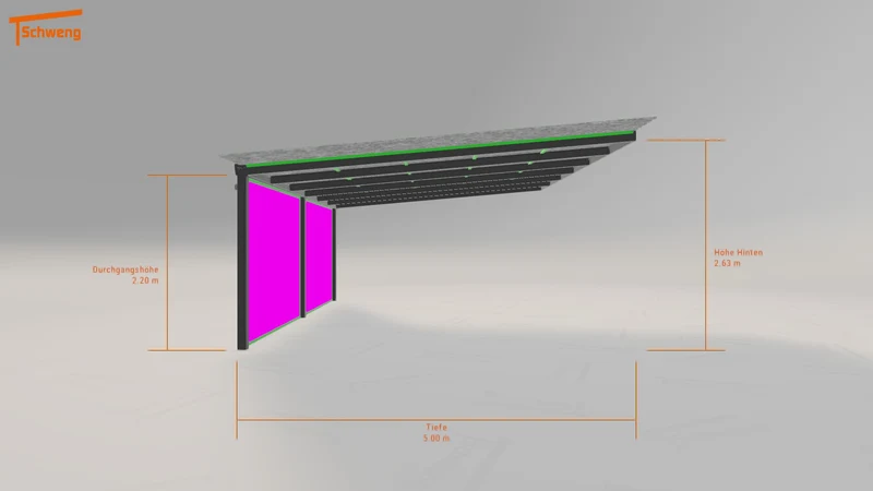 #DE Schweng Pultdachcarport S400 (ID 338pdy) #MTG