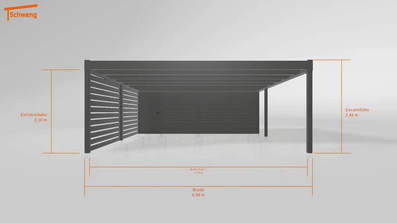 #DE Schweng Flachdachcarport C600+ (ID 5mwgpv) #MTG