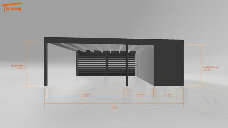 #DE Schweng Flachdachcarport C600+ (ID 5mwgpv) #MTG