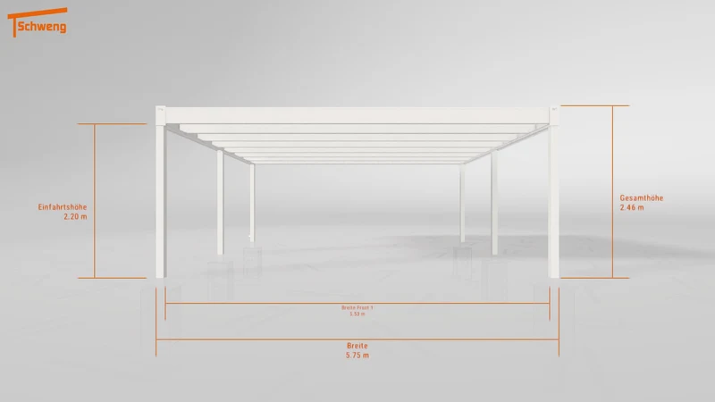 #DE Schweng Flachdachcarport C600+ (ID 338gmg) #MTG