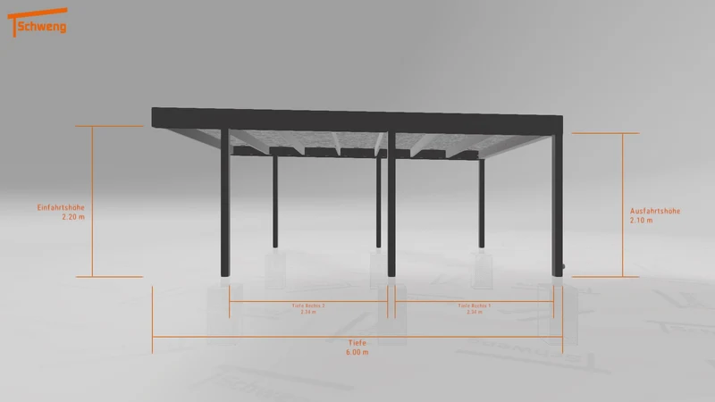 #DE Schweng Flachdachcarport C600 (ID v4r9w7) #MTG