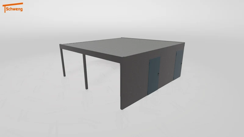 #CH Schweng Flachdachcarport C600+ (ID 85byw2)