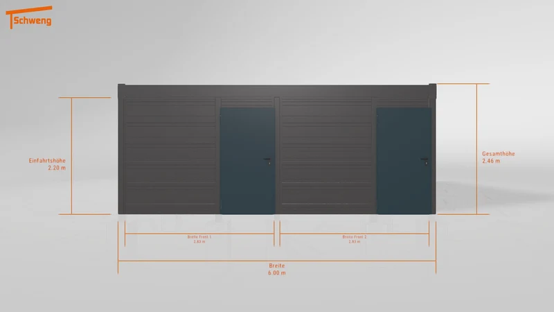 #CH Schweng Flachdachcarport C600+ (ID 85byw2)