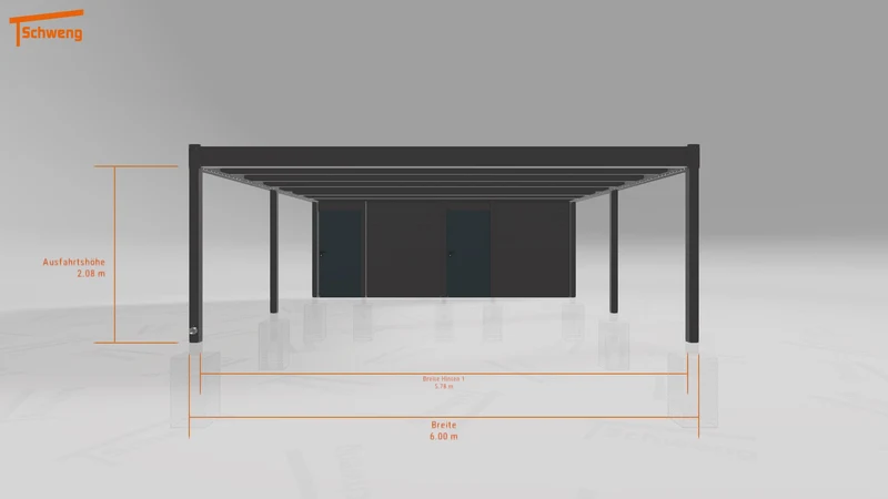#CH Schweng Flachdachcarport C600+ (ID 85byw2)