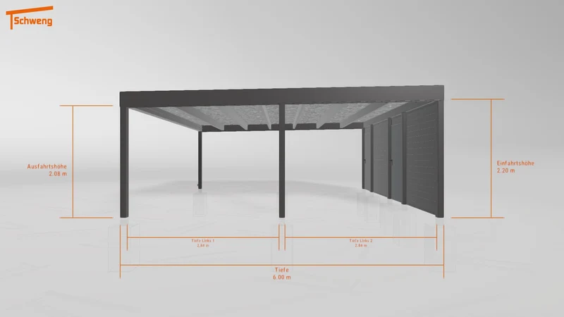 #CH Schweng Flachdachcarport C600+ (ID 85byw2)