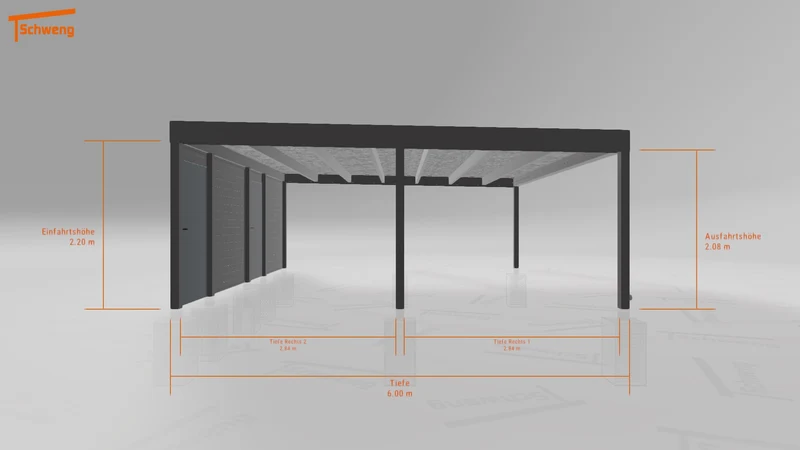 #CH Schweng Flachdachcarport C600+ (ID 85byw2)