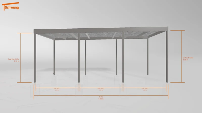 #DE Schweng Flachdachcarport C600 (ID g7gz4n)