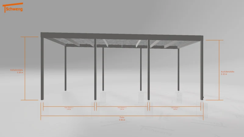 #DE Schweng Flachdachcarport C600 (ID k2ygxk)